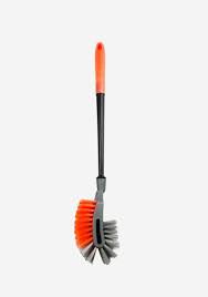 Orange Grey Color Toilet Brush