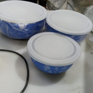 Steel 3 In 1 Storage Container Blue With Lid