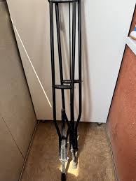 Under Arm Axillary Crutch Pair Height Adjustable Men Black Colour Pack Of 2