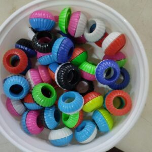 Pigeon Plastic Sound Dual Tone Leg Rings Pack Of 30 Pcs Multicolor