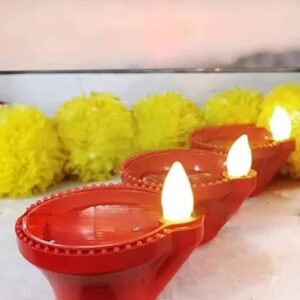 Water Sensor Diy Home Decoration 3Pcs Electric Flameless Smokeless Led Diya