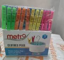 Metro Gold Clothes Pegs 72 Pcs