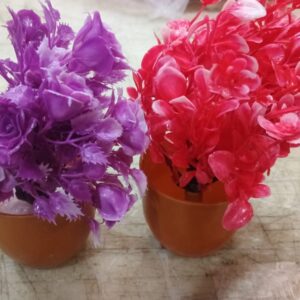 Multicolor Artificial Mini Pot Set Of 2