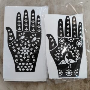 Trendy Mehndi Stencils Tattoo Stickers For Girls From 10 To 15 Years