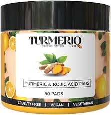 Turmeric Kojic Acid Face Cleansing Pads For Dark Spots Women Men 50 Pads