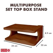 Set Top Box Stand Wifi Router Holder Wooden Wall Brown Colour