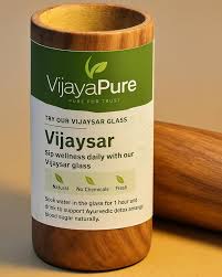 Vijaysar Heartwood Ayurvedic Glass Tumbler Kino Tree Wooden Tumbler