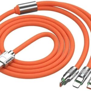 3 In 1 Fast Charging Data Cable Portable Charger Cord Usb Type C And Usb Port All Phones