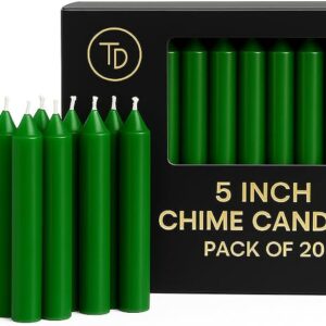 True Decor Wax 5 Green Pack Of 20 Chime Spell Mombatti Candles