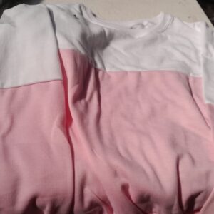 Womens Sweatshirt White Pink Size L