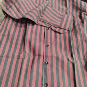 Maroon And Black Line Shirt For Men Size 42