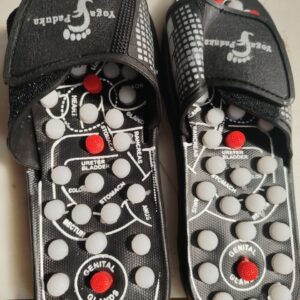 Black Yoga Paduka Acupressure Foot Relaxer Foot Massager Slipper Size 9