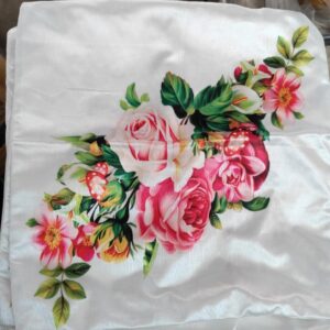 White And Pink Rose Pillow Set 4 Pair
