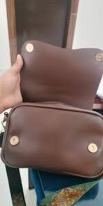 Brown Leather Handbag For Women 1Pc