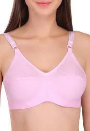 Teenager Full Coverage Non Padded Pink Bra For Women Size 95D