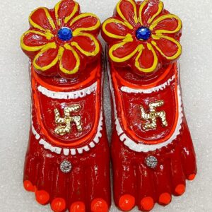 Maa Laxmi Terracotta Charan Paduka For Home Temple