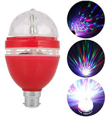 Sumo Gold Rotating Led Bulb 3W Multi Color For Parties Light Pack Of 2