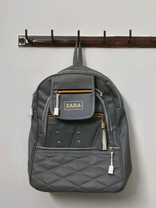 Gray Color Backpack Bag For Womens And Girls