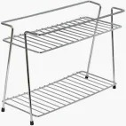 Stainless Steel 2 Layer Containers Kitchen Rack