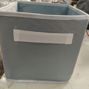 Foldable Cloth Storage Cube Basket Bins Organizer Containers Grey Pack Of 2