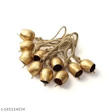 Duli Pack Of 10 Metal Cowbells With Rope Handle Rustic Decorative Bells For Wall Balcony And Garden