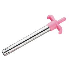 Silver And Pink Stainless Steel Gas Lighter For Kitchen