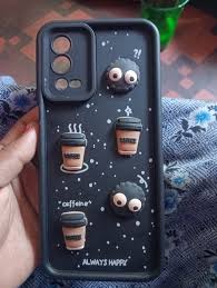 Meephone Back Cover For Vivo Y200 5G Cute Fun Cartoon 3D Ball Coffee Rubber Case Black