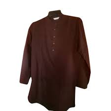 Wine Colour Full Sleeves Round Neck T Shirt For Men Size L