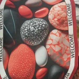 Multicolor Door Mat For Home With Stone Design