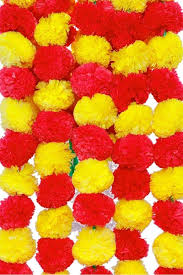 Red And Yellow Colour Gate Mala For Home