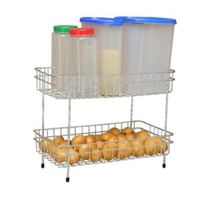 Kitchen 2 Layer Trolley Portable Modern Storage Rack