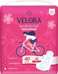 Velora Sanitary Pad 40 Pads Size Xxl