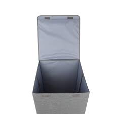 Foldable Laundry Basket White And Grey Colour