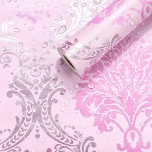 Wolpin Light Pink Printed Self Adhesive Wallpaper 45 X 300Cm