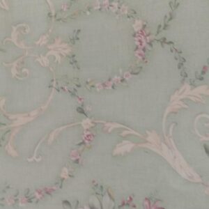 Light Green Floral Printed Wallpaper 10Mtr