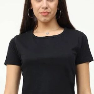 Black Colour Crop Top Size S For Women