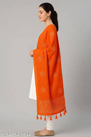 Orange Colour Dupatta For Women