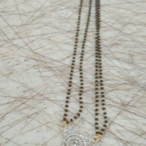 Silver And Black Mangalsutra For Women