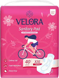 Velora Sanitary Pads Size Xxl 40 Pads