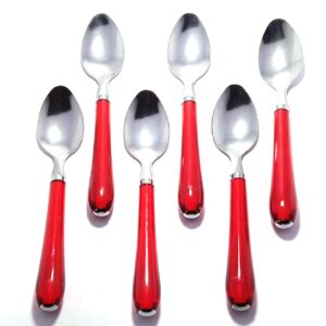 Red Color Spoon Pack Of Six