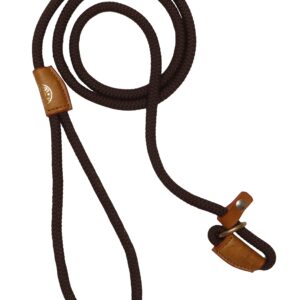 Vama Leathers Vamaleathers Cord Type Nylon Leash Loop Brown 1Cm 5 Feet 60 Inches Dog