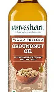 Anveshan Wood Cold Pressed Groundnut Peanuts Oil 1 Litre