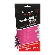 Wavex Auto Care Microfiber Pink Towel 40 X 40 Cm