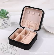 Jewellery Leather Box Organizer Black