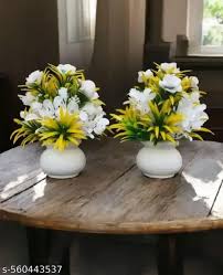 Artificial Rose Plant Home Office Indoor And Outdoor Decoration Purpose Set Of 02