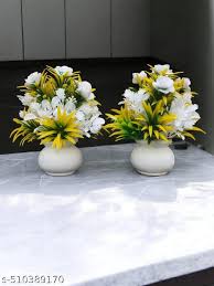 Artificial Rose Plant Home Office Indoor And Outdoor Decoration Purpose Set Of 02