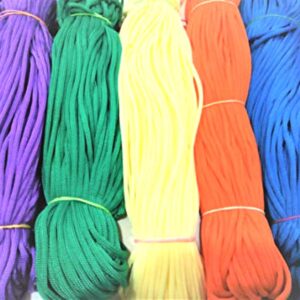 1Mm Nylon Knot Cord Macrame Thread Cord Rope Approx 10 Mtr Pack Of 5 Colour Multi