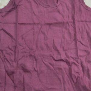 Round Neck Maroon Men Cotton Plain Vest Size 90 Cm