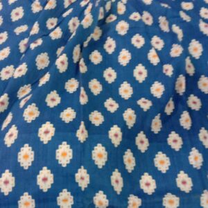 Blue Printed Maxi Night Dress For Women Size Xxl