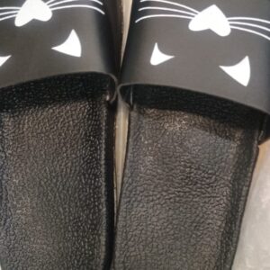 Women Black Color Slipper Size 39